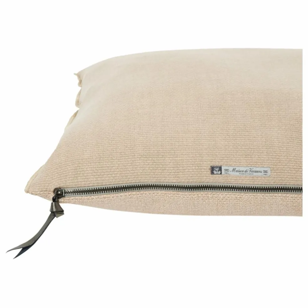 Coussin Vice Versa en toile Formentera | Nude