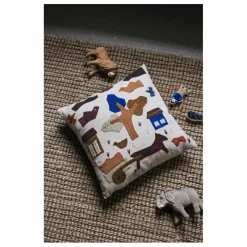 Coussin Village | Blanc cassé
