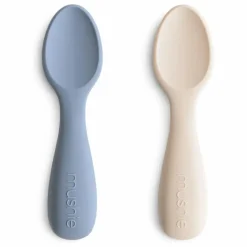 Couverts d'apprentissage en silicone | Bleu