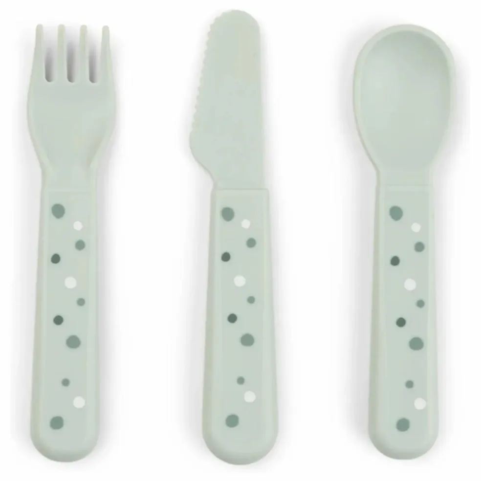 Couverts Happy Dots - Set de 3 | Sauge
