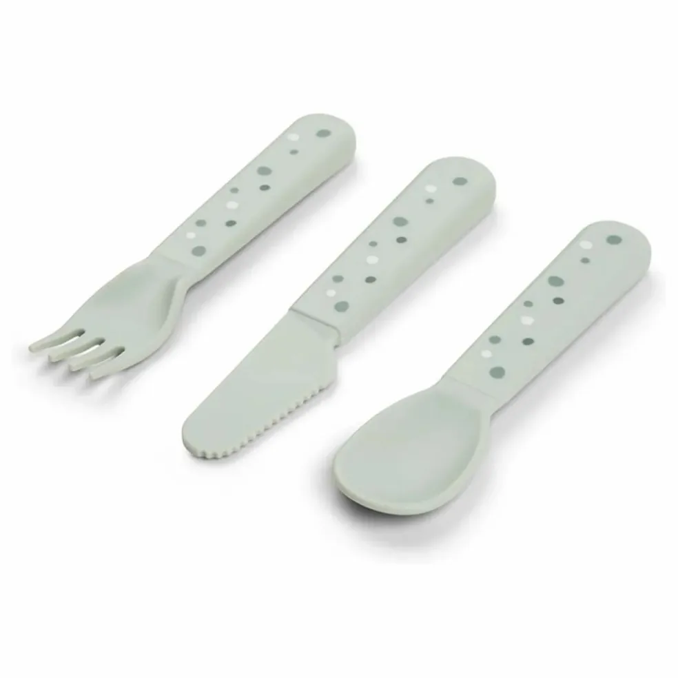 Couverts Happy Dots - Set de 3 | Sauge