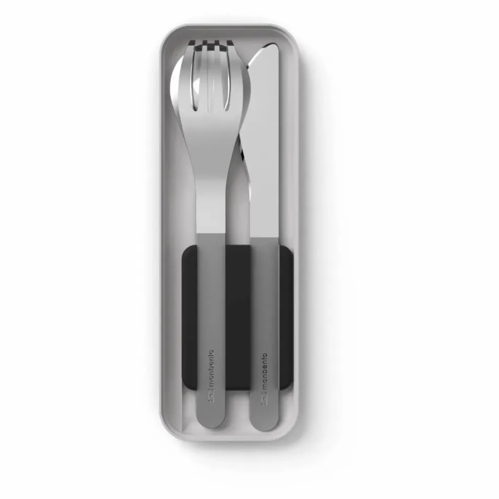 Couverts nomades en inox MB Slim Box | Noir