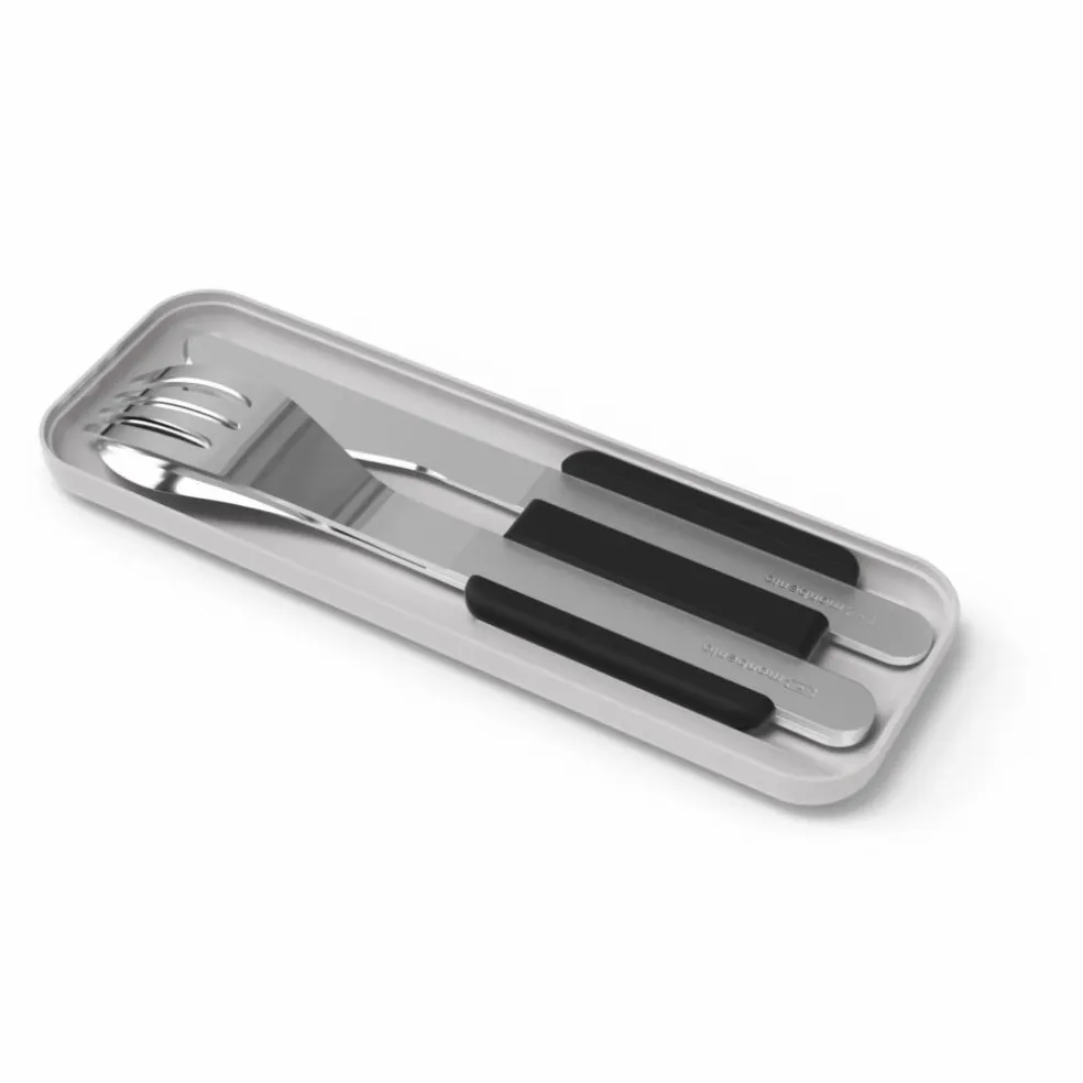 Couverts nomades en inox MB Slim Box | Noir