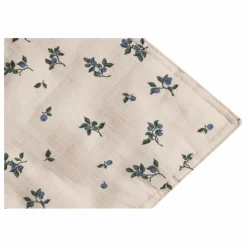 Couverture Blueberry en mousseline de coton | Ivoire