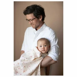 Couverture en mousseline Bows | Rose pâle