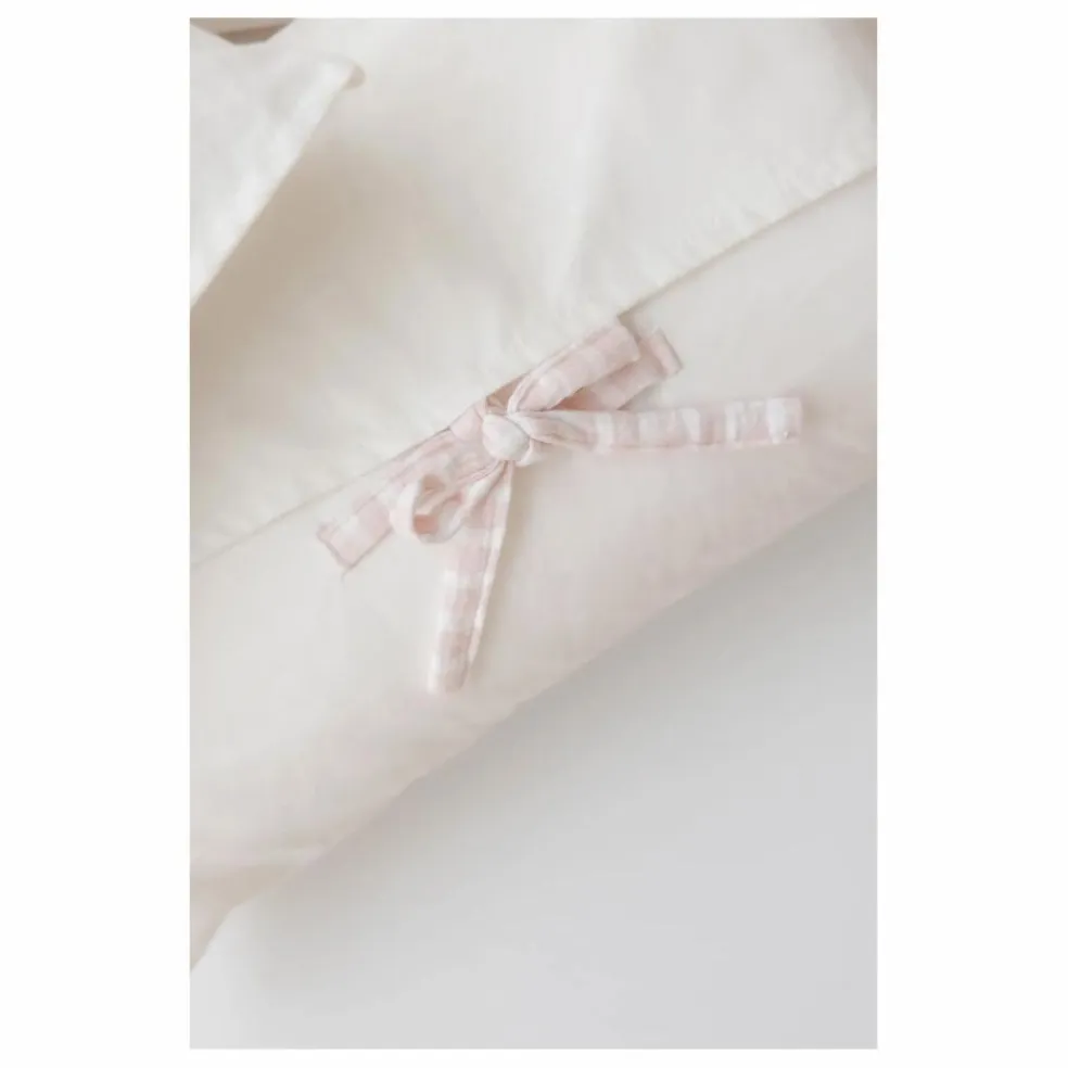 Couverture matelassée Rosewater en coton bio | Rose pâle