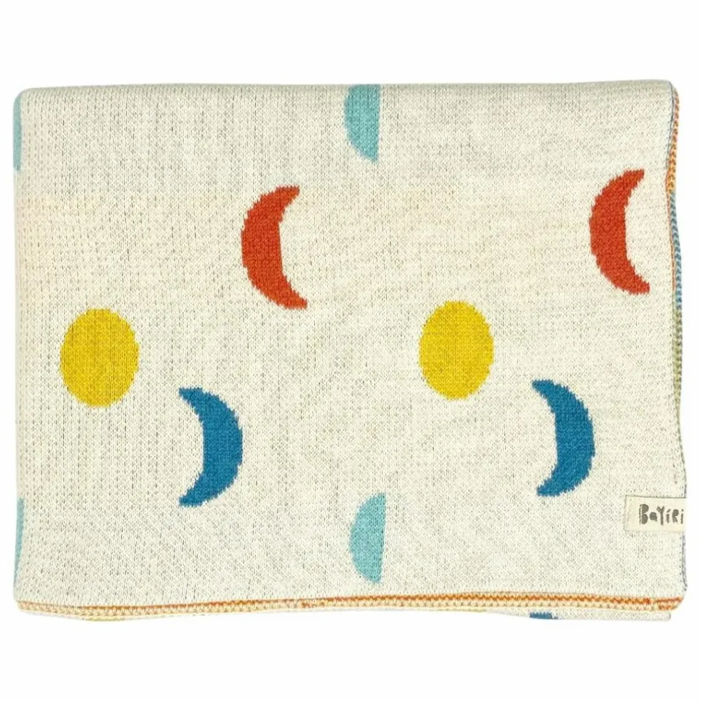 Couverture Moon Phases Coton Bio | Ecru