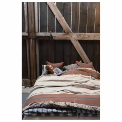 Couvre-lit en lin Sienna | Marron