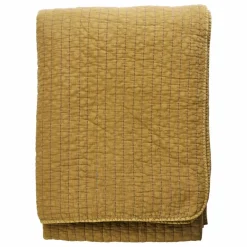Couvre-lit matelassé en coton | Jaune moutarde