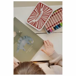 Crayons en cire naturelle Carnaval - Boite de 10 | Rouge