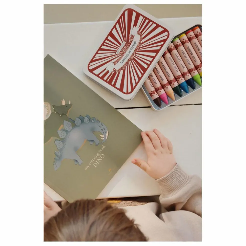 Crayons en cire naturelle Carnaval - Boite de 10 | Rouge