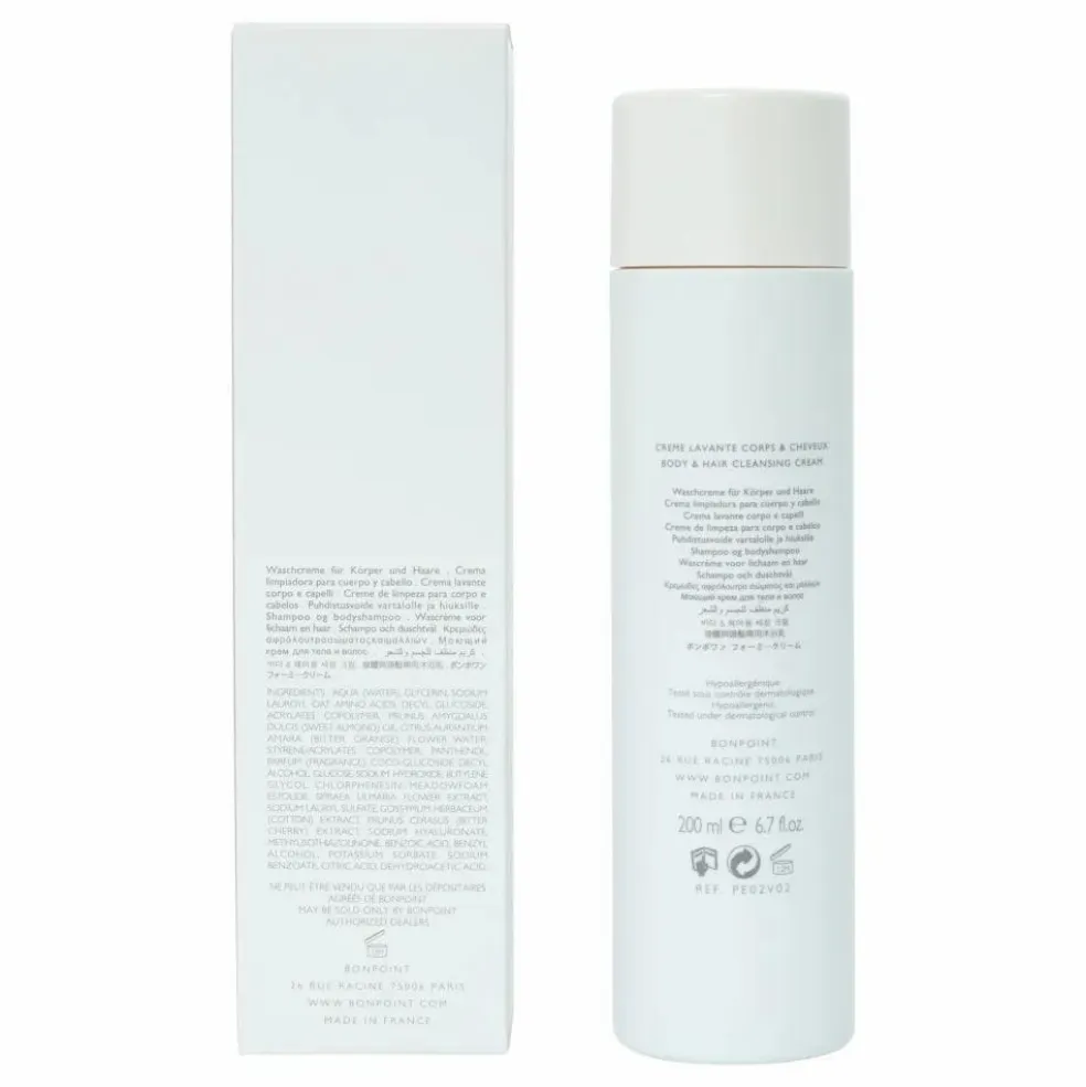 Crème moussante nettoyante visage, corps et cheveux - 200 ml