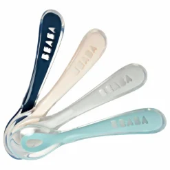 Cuillère 2ème âge soft en silicone - Lot de 4