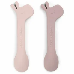 Cuillères en silicone Lalee - Set de 2 | Rose