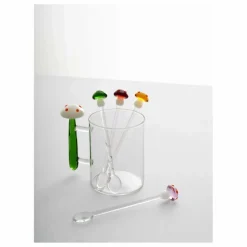 Cuillères en verre Mushroom - Set de 2 | Rouge