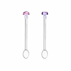 Cuillères en verre Mushroom - Set de 2 | Rose