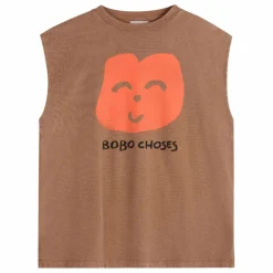 Débardeur Joyful Face Coton Bio - Collection Femme | Marron