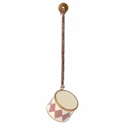 Décoration de Noël Tambour en métal | Rose