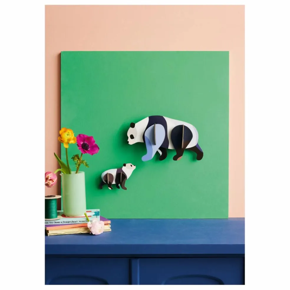 Décorations murales Pandas - Set de 2 | Noir