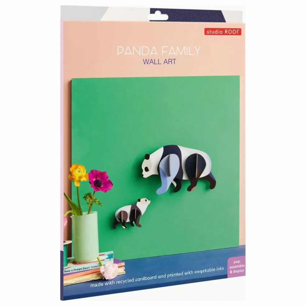Décorations murales Pandas - Set de 2 | Noir