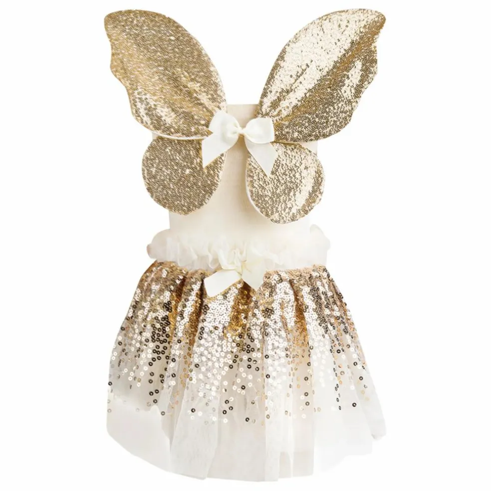 Déguisement Papillon sequin | Doré