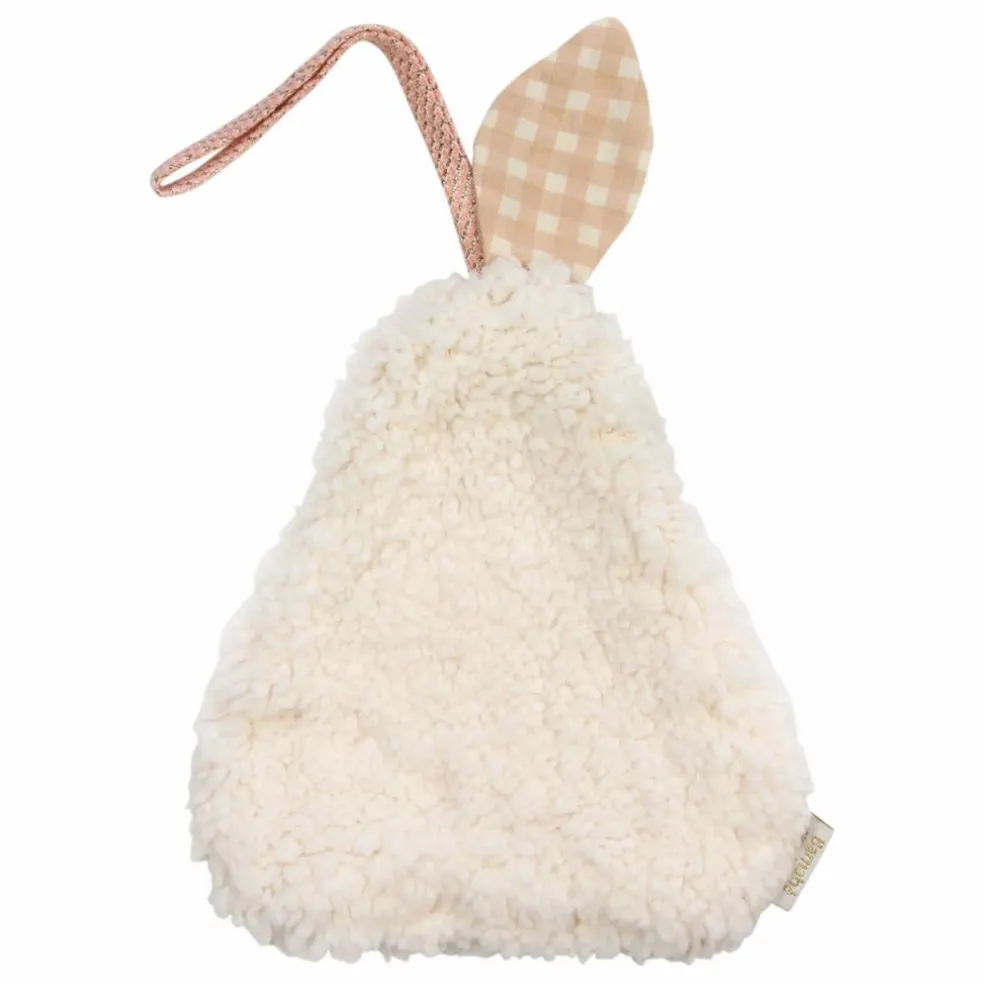 Doudou attache tétine Poire | Rose pâle