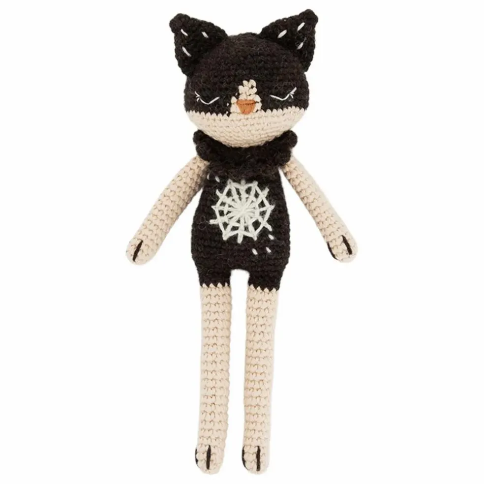 Doudou Chat Toile | Noir