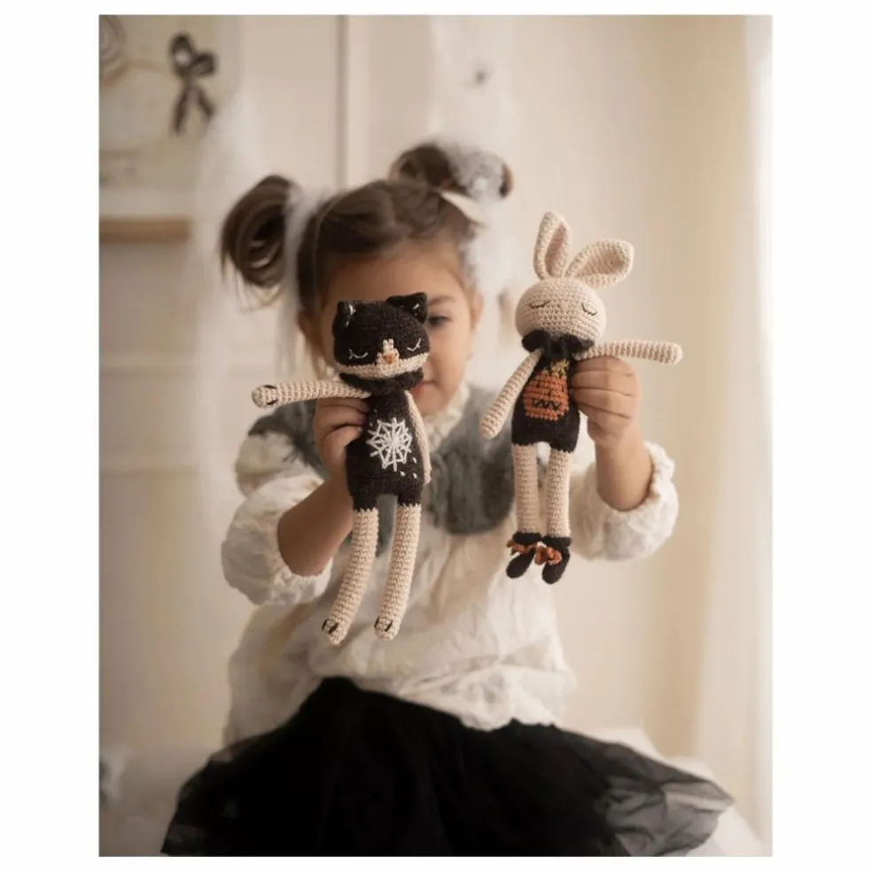 Doudou Chat Toile | Noir