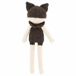 Doudou Chat Toile | Noir