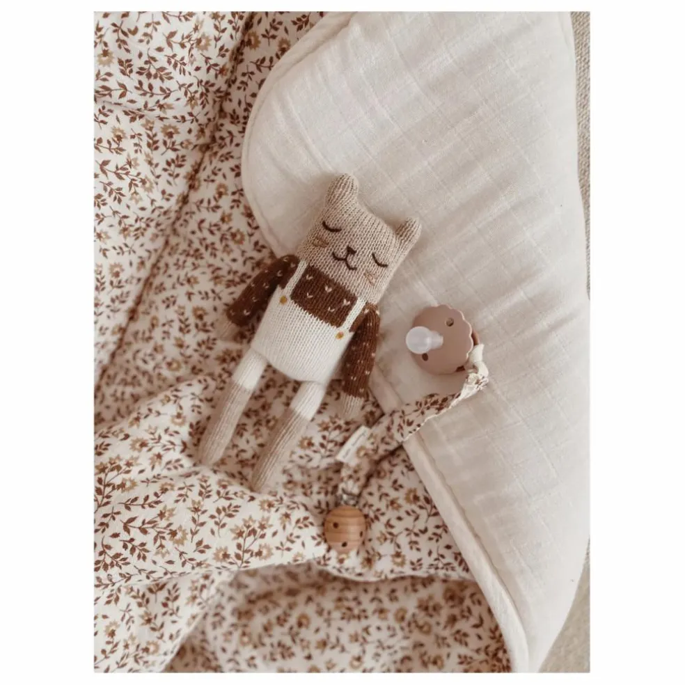 Doudou Chaton salopette | Ecru