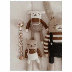 Doudou Chaton salopette | Ecru