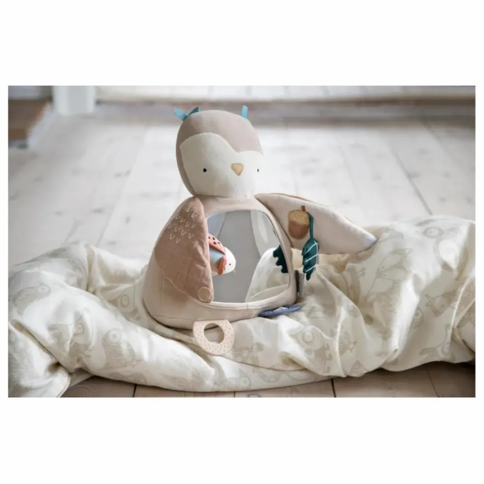 Doudou d'activités Chouette Blinky | Beige