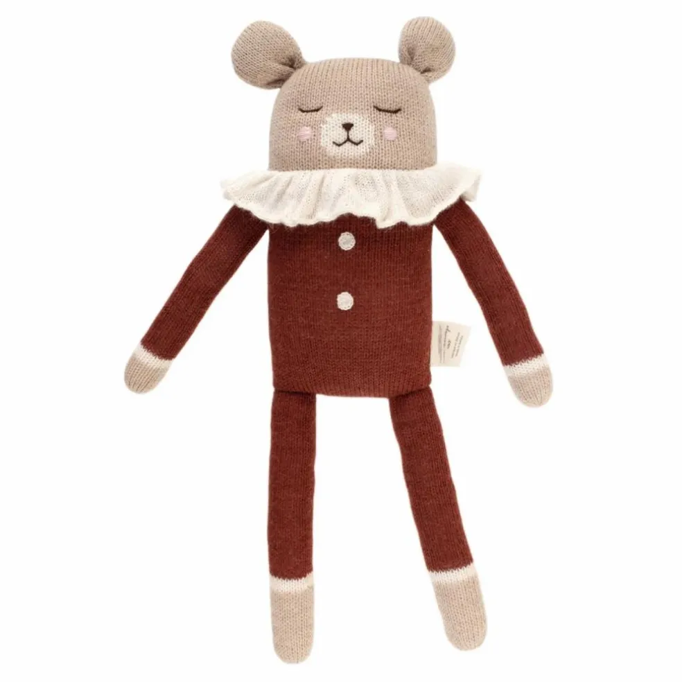 Doudou grand ourson pyjama | Terracotta