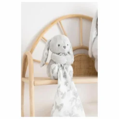 Doudou lange Augustin le lapin Toile de Jouy | Gris clair