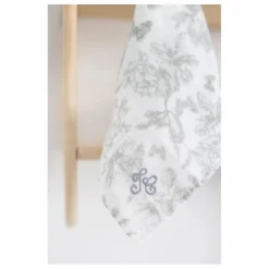 Doudou lange Augustin le lapin Toile de Jouy | Gris clair