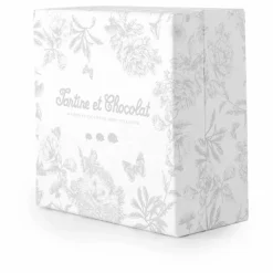 Doudou lange Augustin le lapin Toile de Jouy | Gris clair