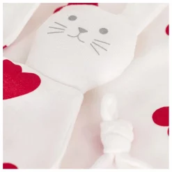 Doudou Lapin Cœurs | Rouge