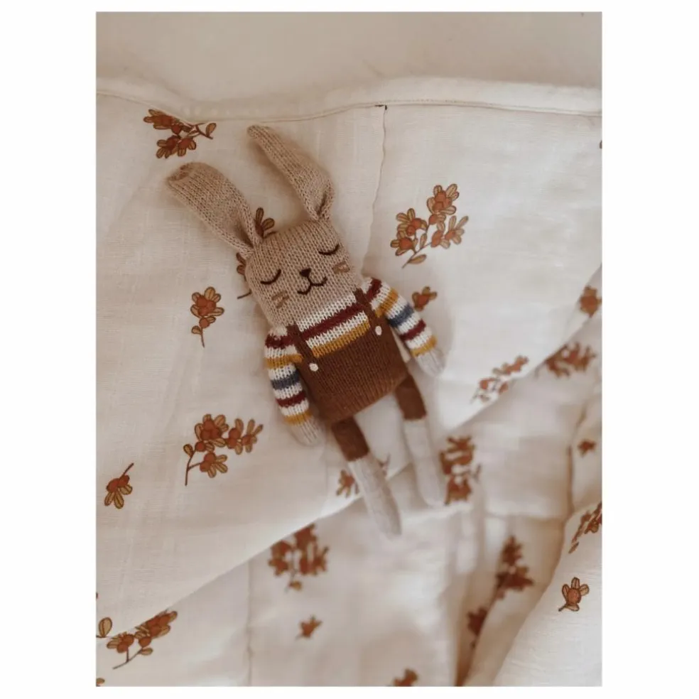 Doudou Lapin pull arc-en-ciel