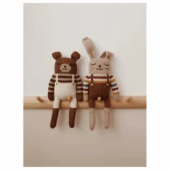 Doudou Lapin pull arc-en-ciel