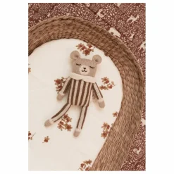 Doudou Ourson barboteuse rayée | Noisette