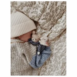 Doudou Ourson barboteuse rayée | Bleu
