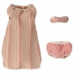 Doudou souris en robe de nuit