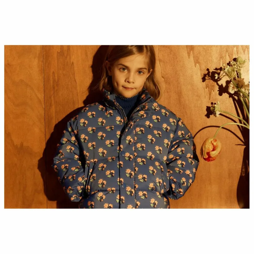 Doudoune Alixa Fleurie | Bleu foncé