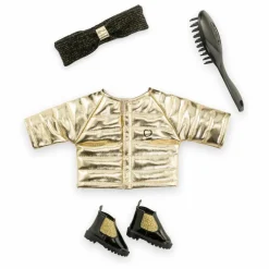 Doudoune et ses accessoires Couture pour poupée 36 cm | Doré