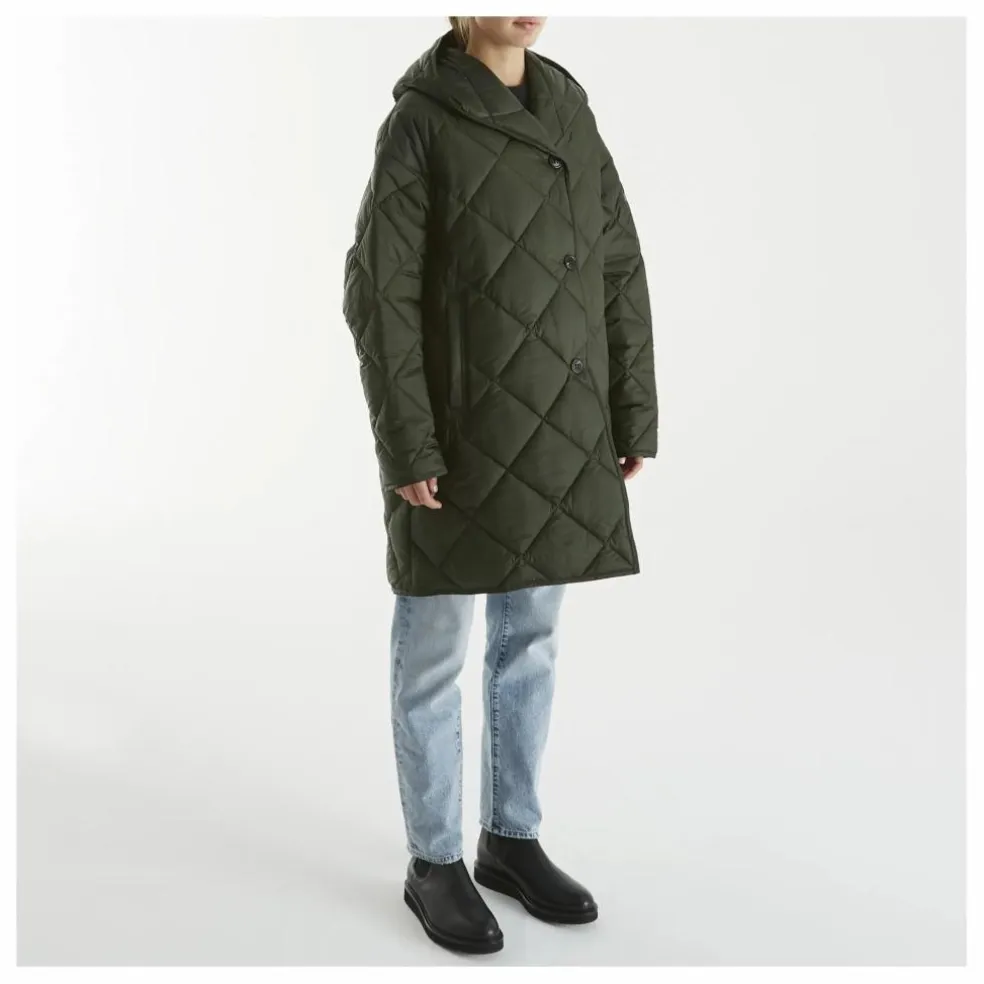 Doudoune Quilted Capuche | Vert