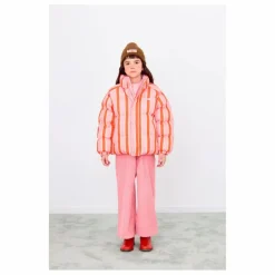 Doudoune Retro Rayée | Rose
