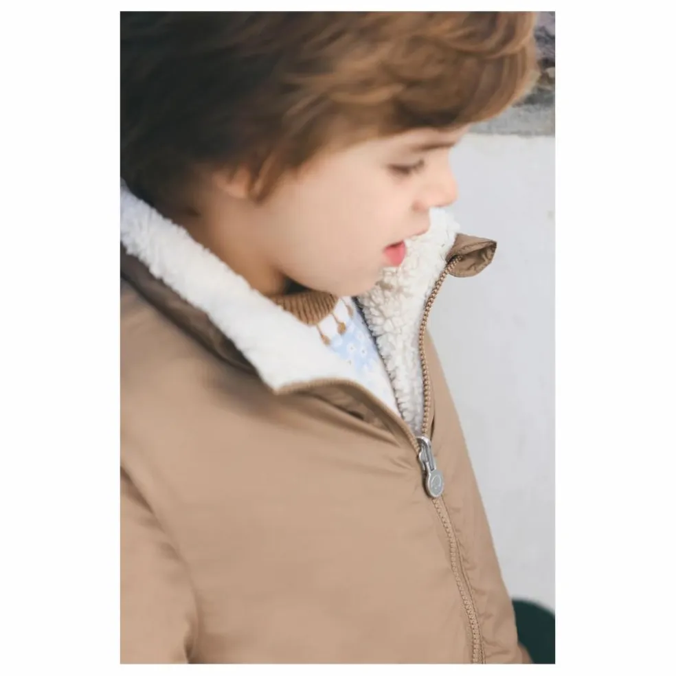 Doudoune Sherpa Réversible | Taupe