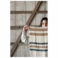 Drap de plage Dakota Stripe | Ecru