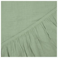 Drap-housse Dili en voile de coton | Vert amande