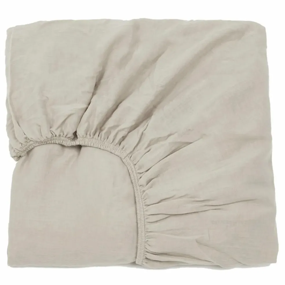 Drap-housse Dili en voile de coton | Lin
